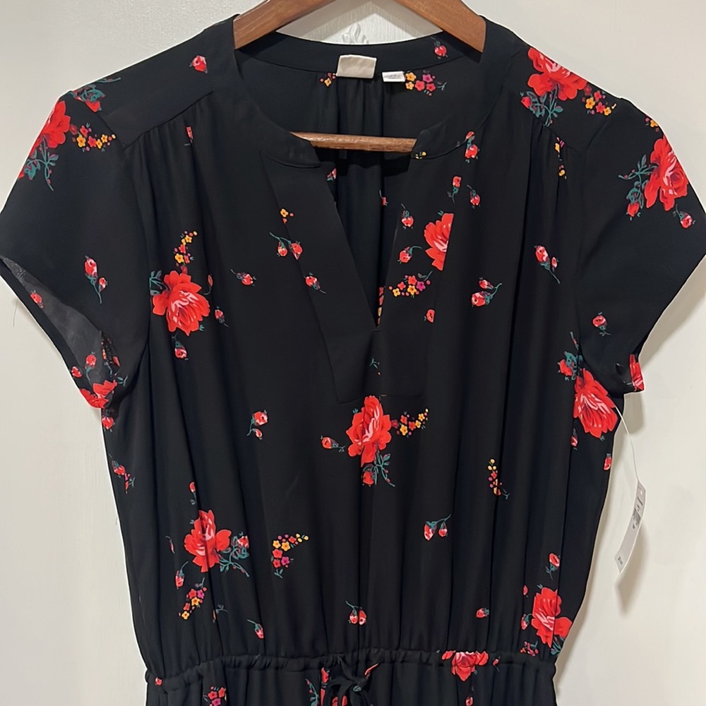 NWT Black floral dress